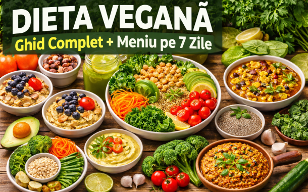 Dieta Vegană: Ghid Complet pentru Începători + Meniu pe 7 Zile (Slăbești Rapid și Sănătos)
